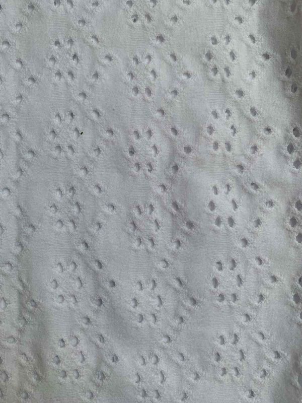 Shirt met ruffle korte mouw effen wit broderie - Afbeelding 5