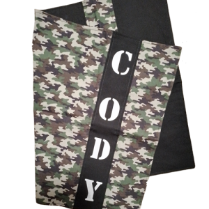Placemat camouflage zwart