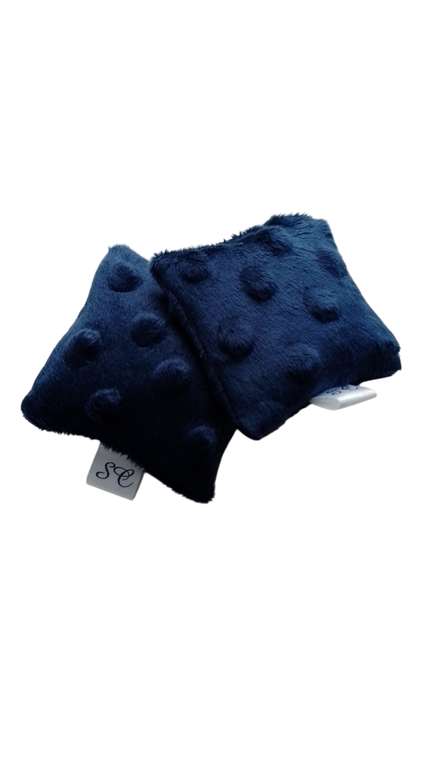 Verwarmings- en koelingskussen wanten minky fleece donkerblauw
