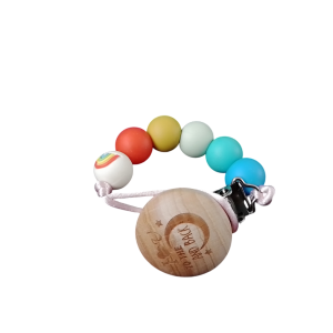 Speenkoord pop kralen - regenboog