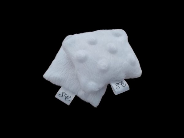 Verwarmings- en koelingskussen wanten minky fleece wit