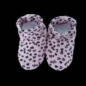 Babyslofjes panterprint roze