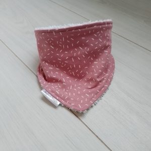 Slabber oud roze met witte hagel