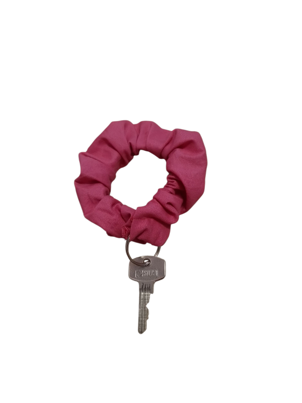 Scrunchie sleutelhanger fuchsia