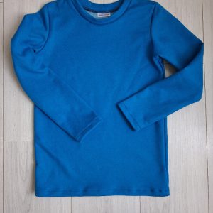 Shirt lange mouw jogging uni blauw