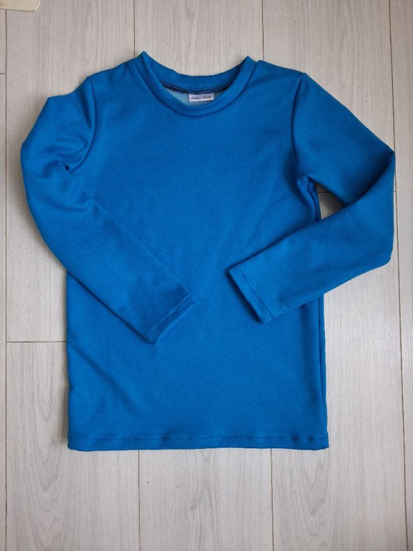 Shirt lange mouw jogging uni blauw
