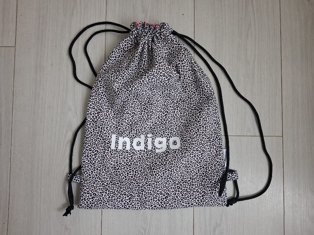 Tas met trektouwtjes panterprint roze - Afbeelding 3