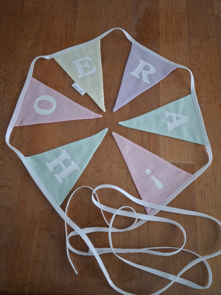 Vlaggenlijn pastelkleuren - Afbeelding 3