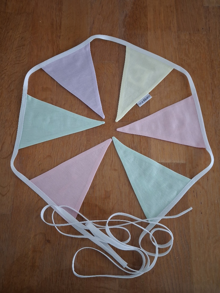 Vlaggenlijn pastelkleuren