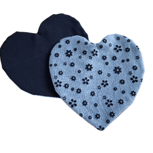 Geurdoekje grijs bloemen zwart