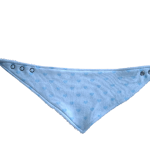 Slabber wit met blauwe hartjes