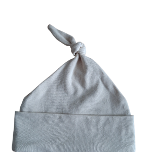 Muts met knoop beige