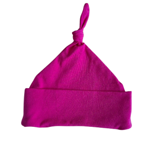 Muts met knoop fuchsia