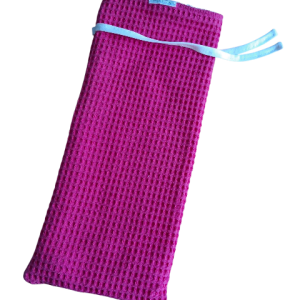 Kruikenzak wafelstof fuchsia